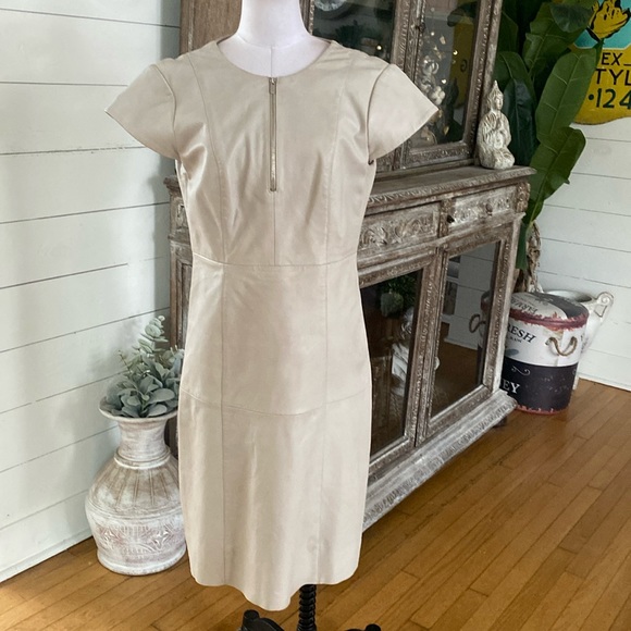Bod & Christensen | Dresses | Bod Christensen Luxury Cap Sleeve Leather  Dress 8 Excellent | Poshmark